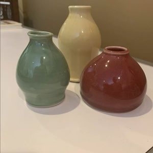 ❤️ A Lot Of 3 Vases Glazed ceramic Signed by the artist